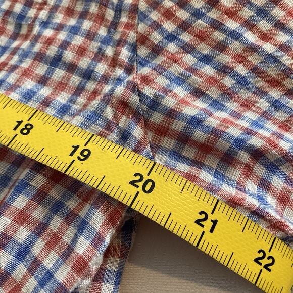 Vineyard‎ Vines Men's Slim Murray Plaid Linen Shirt Size M Preppy Old Money ACK - Picture 4 of 12